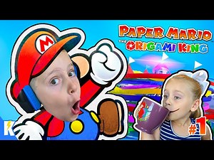 PAPER MARIO: The Origami King Gameplay Part 1! Kingdom Captured | KIDCITY - Videos For Kids