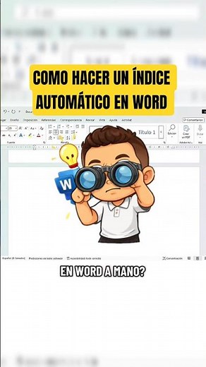 Como hacer un índice en Word fácil y rápido #youtubeshorts #word #windows #subscribe #tips