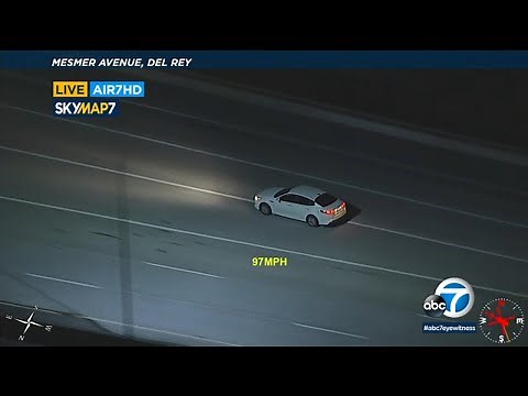 High-speed chase: Suspect in stolen car leads authorities on pursuit through LA County