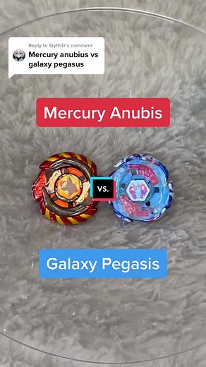 Replying to @Slyfh3r Mercury Anubis vs. Galaxy Pegasis! #beyblade #metalfusion #metalmasters #beybladeburst #fyp