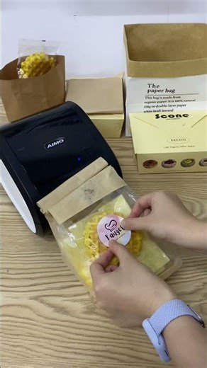 DIY your bakery lables with AIMO D520-BT label printer#diy #homemade #smallbusiness #label #printer