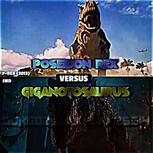 Giganotosaurus Vs Poseidon Rex #JURASSICWORLD #SHORT #EDIT #VIDEO #MONSTERVERSE #JURASSICWORLDEDIT
