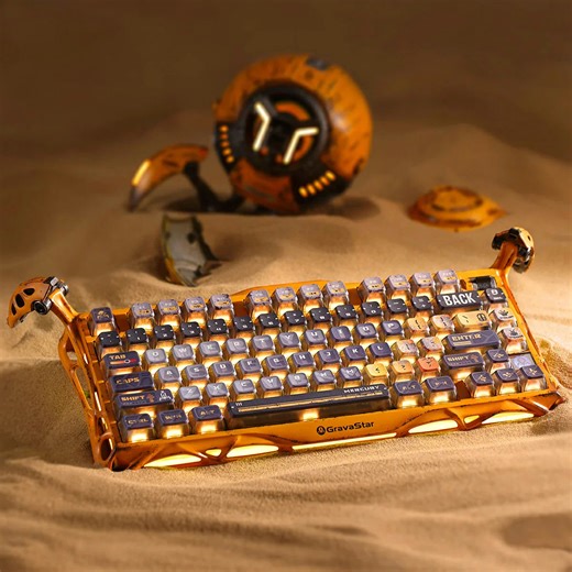 GRAVASTAR MERCURY K1 Pro 75% Wireless Mechanical Gaming Keyboard – Bat