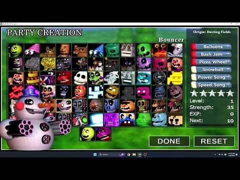 FNAF WORLD SIMULATOR ALL CHARACTERS (Including Rainbear and Golden Bouncepot)