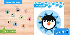 Fun Penguin Number Matching Puzzle - Let's Learn to Count!