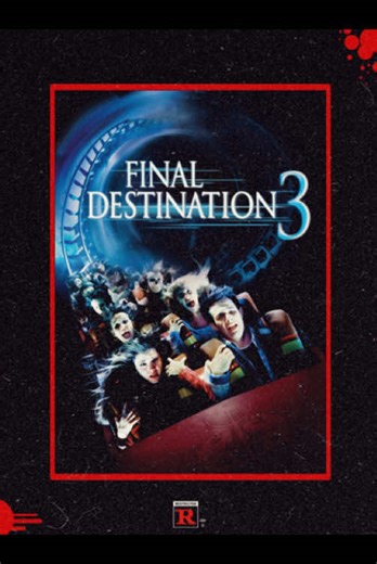 Final Destination 3. (2006) Final Destination 3 directed by James Wong, opens with one of the franchise’s most chaotic and unforgettable set pieces, the Devil’s Flight roller coaster. The film wastes no time building dread. What starts as a normal graduation night turns into pure mechanical nightmare. The slow climb up the first hill stretches forever. It’s loud. Disorienting. Brutal. The scene works because it taps into a universal fear. You’re locked in. No control. No way off. The harness tha