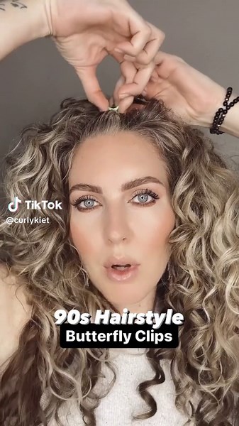 Butterfly Clip Hairstyles for Curly Hair | 90s & 00s Inspired