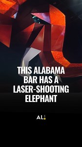 42K views · 265 reactions | A new elephant sculpture, titled "AL-X", now hangs at the front of The Houndstooth bar on the Strip in Tuscaloosa. AL-X weighs about 800 pounds and is 13 feet wide. Cool features include LED lights for eyes and a trunk that emits fog. It took about four months to make. #alabama #alabamacheck #tuscaloosa #universityofalabama #rolltide (edited) | al.com | Facebook