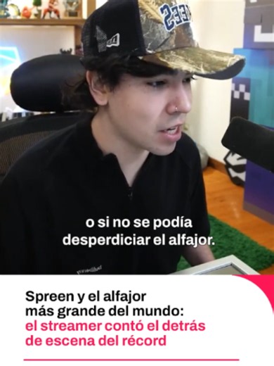 ⭐ Spreen y el alfajor más grande del mundo: el streamer contó el detrás de escena del récord 👉 Iván Raúl Buhajeruk compartió en su canal de Youtube un video con todo el proceso detrás de conseguir el #GuinnessWorldRecords. También habló con sus suscriptores desde su canal de Kick. 🗣