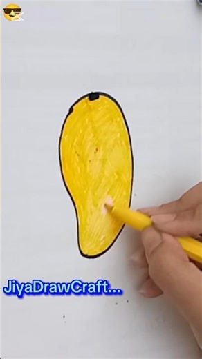 "How to Draw a Realistic Mango 🥭 Easy Drawing Totorial..."🥭 || #shorts