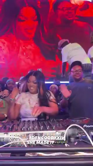 Congratulations Queen! @DBNGOGO just made history with that 24-hour marathon. First female DJ in SA to pull it off you’re unstoppable 👑🔥