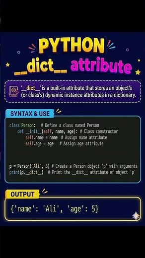 __dict__ attribute in python programming