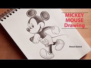 How to Draw Mickey Mouse (full body) | Step by Step Drawing | Pencil Shading