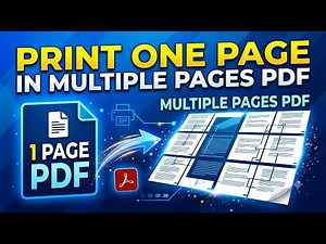 How to Print One Page of a PDF on Multiple Pages | How to Tile Print a PDF in Adobe Acrobat Reader