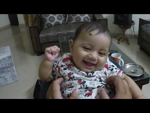 Cute Baby being Tickled & Laughing with Dad - 6 month old