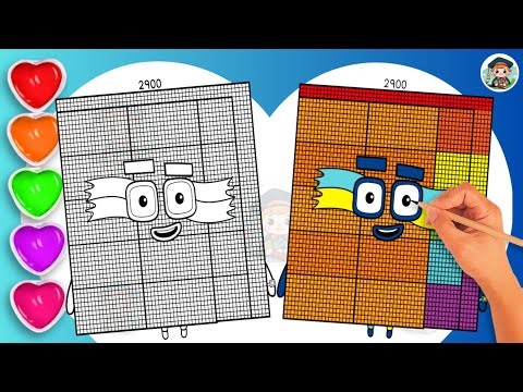 How To Draw Numberblock 2800 Coloring🌈 - Learn to draw Numberblock 2800 Coloring for kids