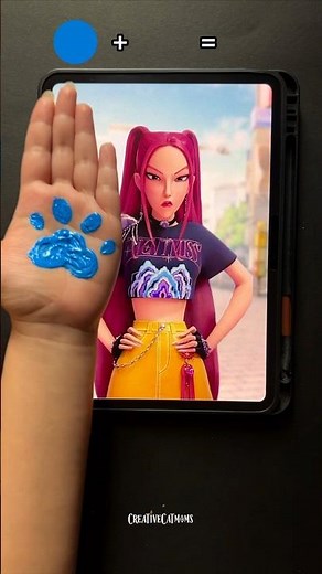 Mira color mix trend🤫 Which color should we do next? #shorts #art #kpopdemonhunters