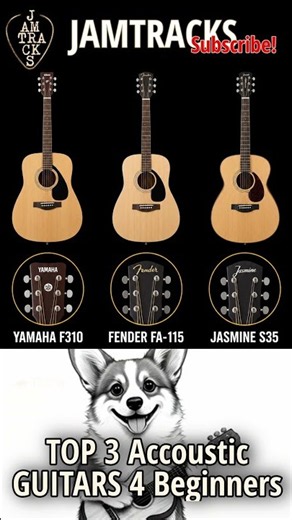 TOP 3 Beginner Acoustics Under $200 🎸 (surprisingly good) #guitar #music #acousticguitar