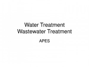 Water Treatment Wastewater Treatment - SlideServe