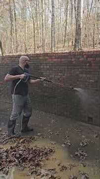 INTENSE ASMR Pressure Washing Restores BLACK Brick Wall to NEW Condition