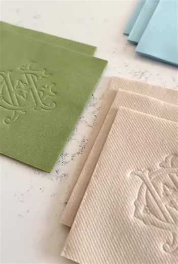 Embossed Napkins, Personalized Cocktail Napkins Wedding, Soft Linen Like, Wedding Napkins, Interlocking Monogram, Monogrammed Napkins - Etsy