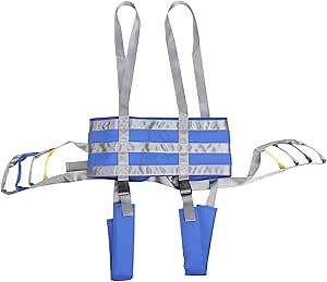 Patient Lift Slings, Professional Waist and Height Adjustable Walking Standing Aids Transfer Belt Strap, Large Load Capacity 507 Lbs Comfortable Sponge in Leg Strap Lift Walking Sling for Elderly