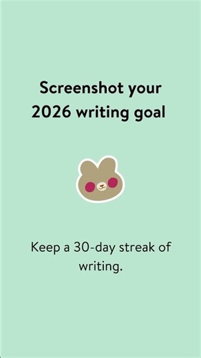Screenshot your 2026 #writinggoals