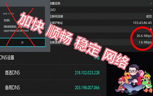 Switch网络问题 加快 稳定 顺畅 4个方法 DNS设置