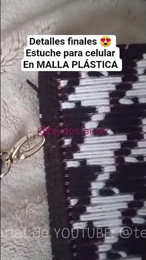 How to make a cell phone holder bag 📱 with PLASTIC MESH 😍 #tejidoslauser