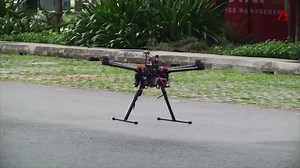 VIDEO: This NTU drone could fly higher and further away on M1’s 4.5G mobile phone network, if trials are successful. | CNA