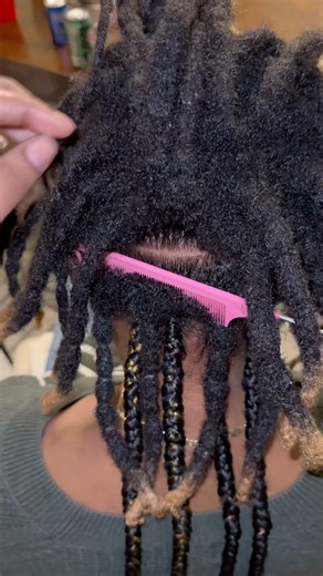 Box Braids Over Thick Locs #locs #blackcreator #braids #beauty