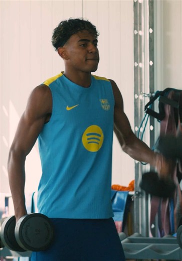 Lamine Yamal's Gym Recovery Session