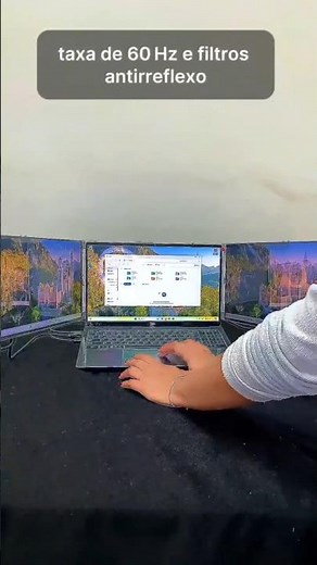 Monitor extensor duplo portátil tela 14" shd IPS 60hz 1200 HDMI USB-c para notebook #monitor