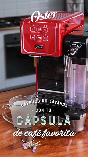 12K views · 265 reactions | Descubre aquí  la NUEVA Cafetera Oster® PrimaLatte™ Touch. ¿Sabías que puedes usarla con tus cápsulas de café favoritas? Sácale el máximo provecho y prepara un delicioso Cappuccino de Lavanda.✨ #Oster #OsterMéxico #NUEVACafetera #PrimaLatte #CoffeeLover #recetas | Oster | Facebook