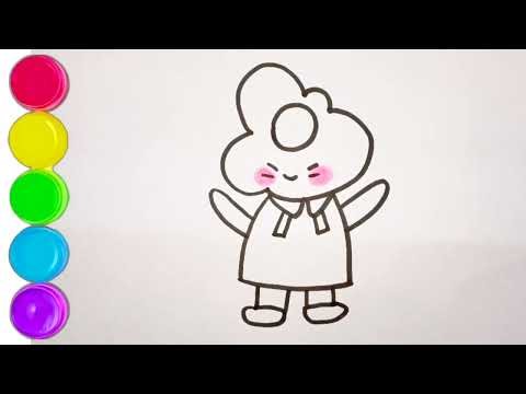 Cartoon drawing and painting ideas for beginners | simple picture drawing for kids 