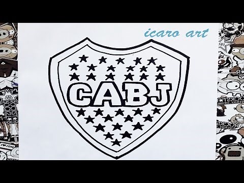 How to draw the Boca Juniors shield | How to draw Boca Juniors shield | How to draw Boca Juniors