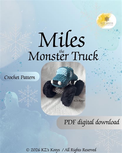 Miles the Monster Truck Crochet Pattern - Etsy Canada