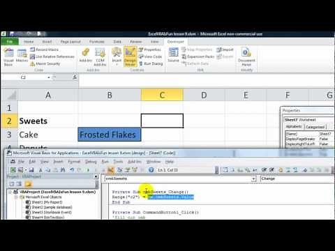 Excel VBA ActiveX Series #4a Combobox - Macro when you change value on Dropdown menu