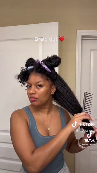 Braid Out Routine Tutorial for Healthy Curly Hair