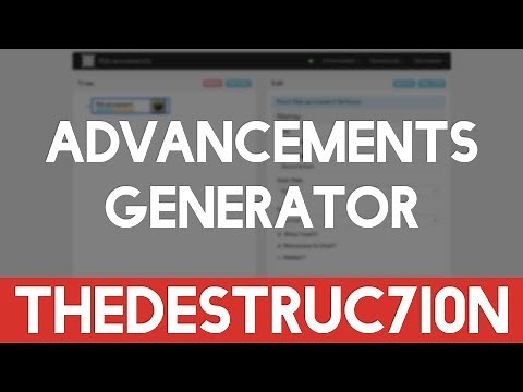 [TOOL] Minecraft Advancements Generator