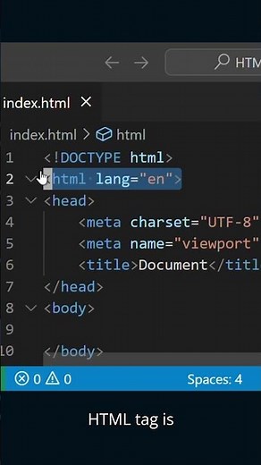 Learn HTML in 60 Seconds! | Doctype, Head & Body Explained