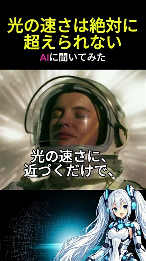 AIに光の速度について聞いてみた#AI #雑学 #宇宙 #光の速さ #相対性理論 #科学 #豆知識 #ショート動画 #宇宙の謎 #物理