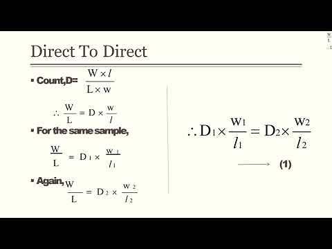 Yarn counting system and calculations