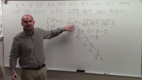 How to take the square root of a number using prime factorization, sqrt(64)