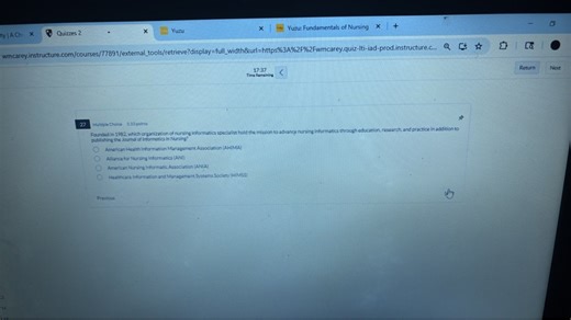 Founded in 1982, which organization of nursing informatics spec... | Filo