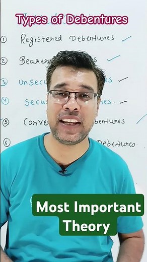 Important Theory For Exam | Types Of Debentures | Debentures Important Questions