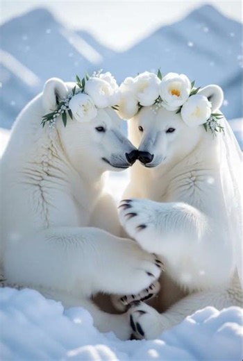 “The Snow Bear’s Wedding 💞❄️ | A Heartwarming Love Story in the Frozen Mountains”#SnowBearWedding