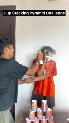 Pyramid Challenge 🤣😅#funny #challenge #gaming #shorts #explore #humor #fyp#entertainment
