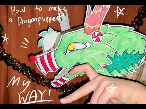 How to Make a Dragon Puppet - My Way!!!