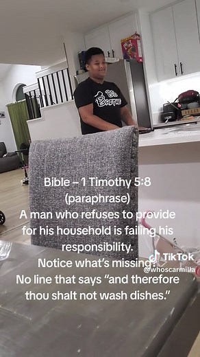 A Hustlers Peace Good Evening***Just to clear this up real quick: The Bible does not say men don’t clean. At all. That is nowhere in Scripture. The Bible teaches that a man should provide, protect, love, and lead his household with humility and service. Leadership in the Bible looks like responsibility, sacrifice, and showing up. Not opting out of chores. Jesus Himself washed feet. Servant leadership is biblical. Laziness is not. A “biblical wife” is not a maid or a doormat. Proverbs 31 describe